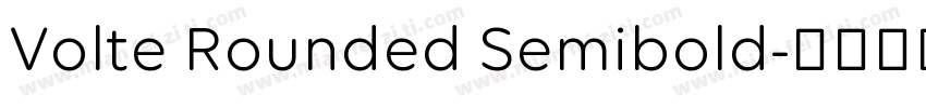 Volte Rounded Semibold字体转换